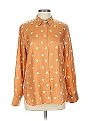 J.Crew Collection Long Sleeve Silk Top
