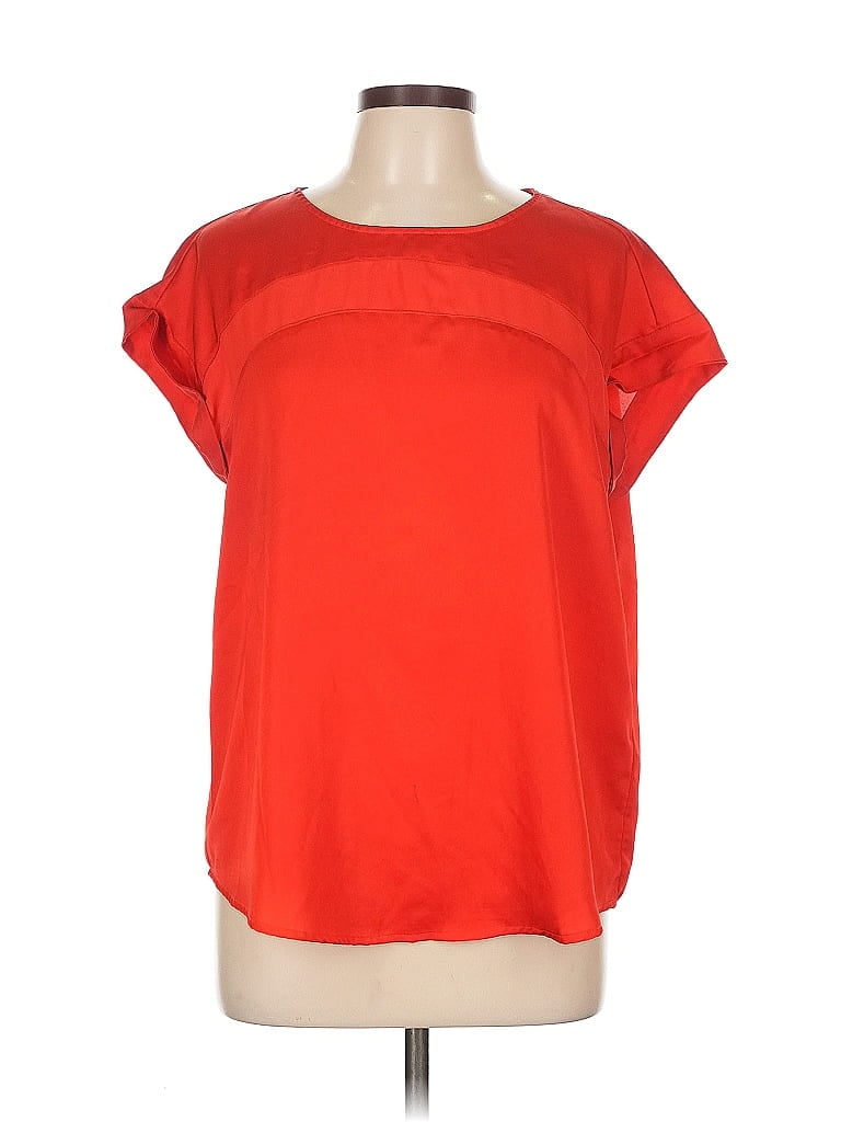 Pre-owned 7th Avenue Design Studio New York & Company Short Sleeve Top Red Boatneck Tops