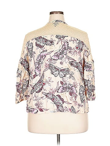 a.n.a. A New Approach 3/4 Sleeve Blouse (view 2)
