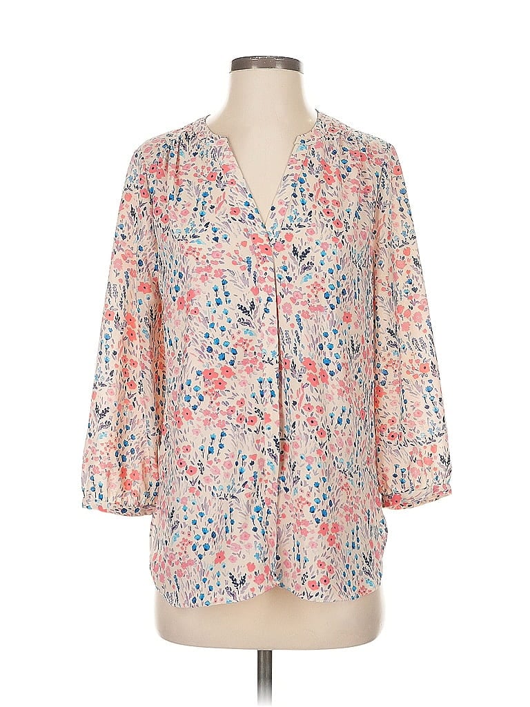 Pre-owned Nydj 3/4 Sleeve Blouse In Pink