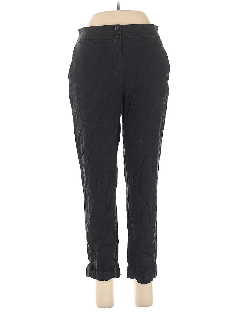 Pre-owned Calvin Klein Linen Pants In Black