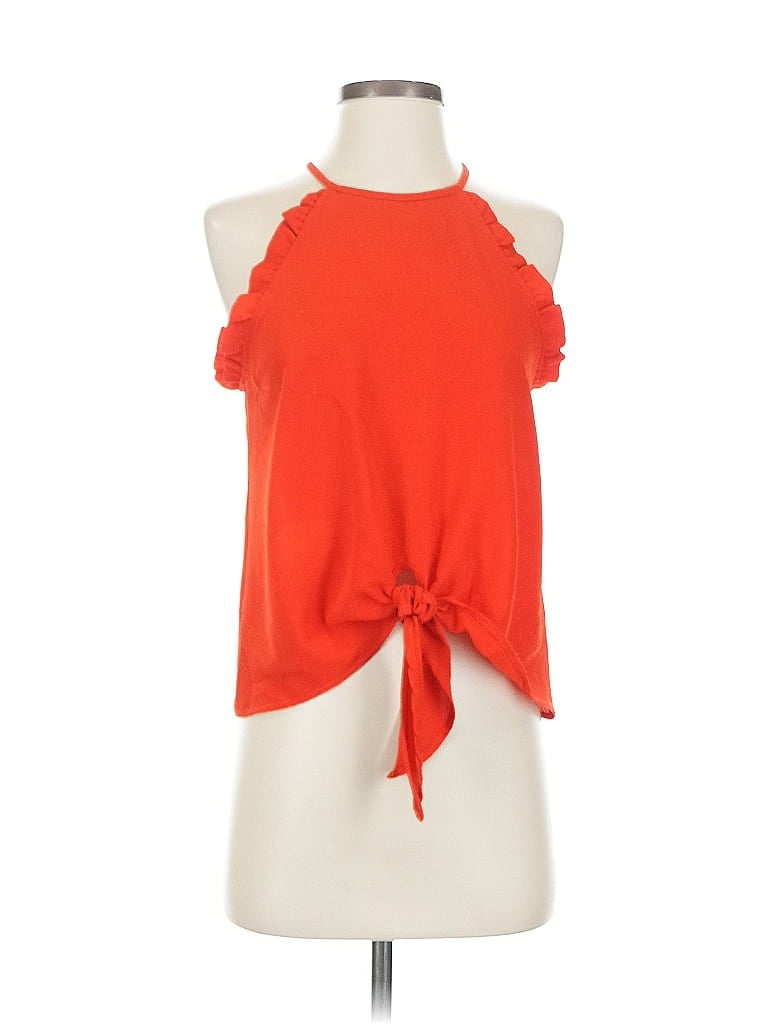 Pre-owned Mine Sleeveless Blouse In Orange