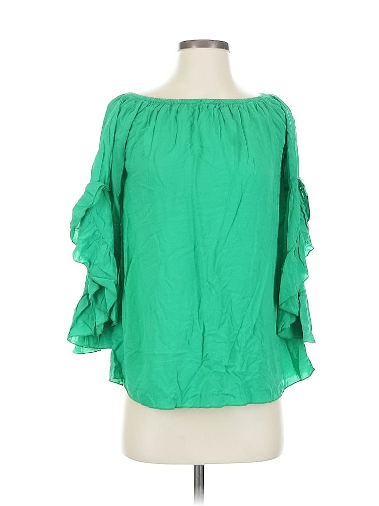 Pre-owned Altar'd State 3/4 Sleeve Blouse In Green