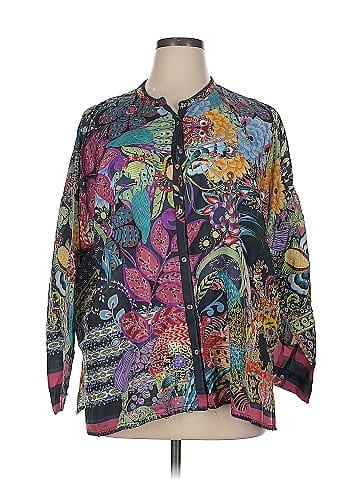 Johnny Was Long Sleeve Silk Top (view 1)