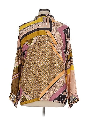 Johnny Was Long Sleeve Silk Top (view 2)