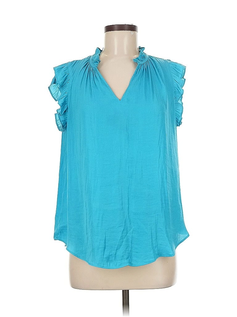 Pre-owned Cupcakes And Cashmere Sleeveless Blouse In Blue