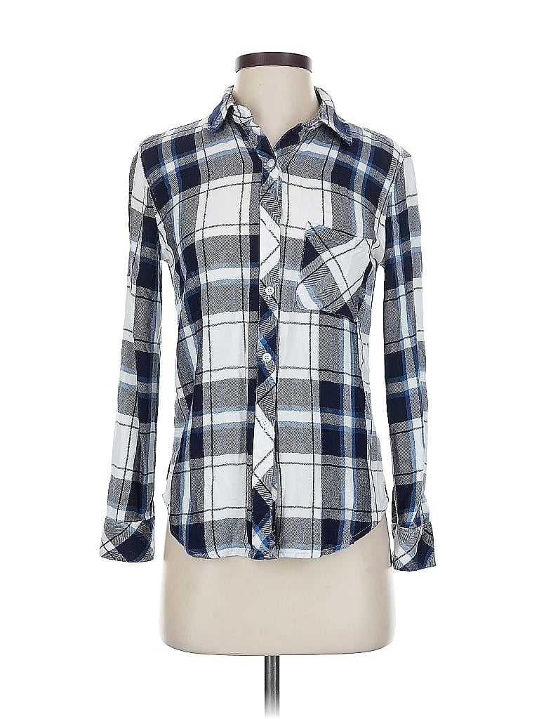Pre-owned Rails Long Sleeve Button Down Shirt In Blue