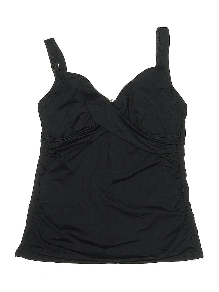 Click to view more detailed imagery on our partner's website Pre-owned Lands' End Swimsuit Top Black Solid Pattern Swimwear