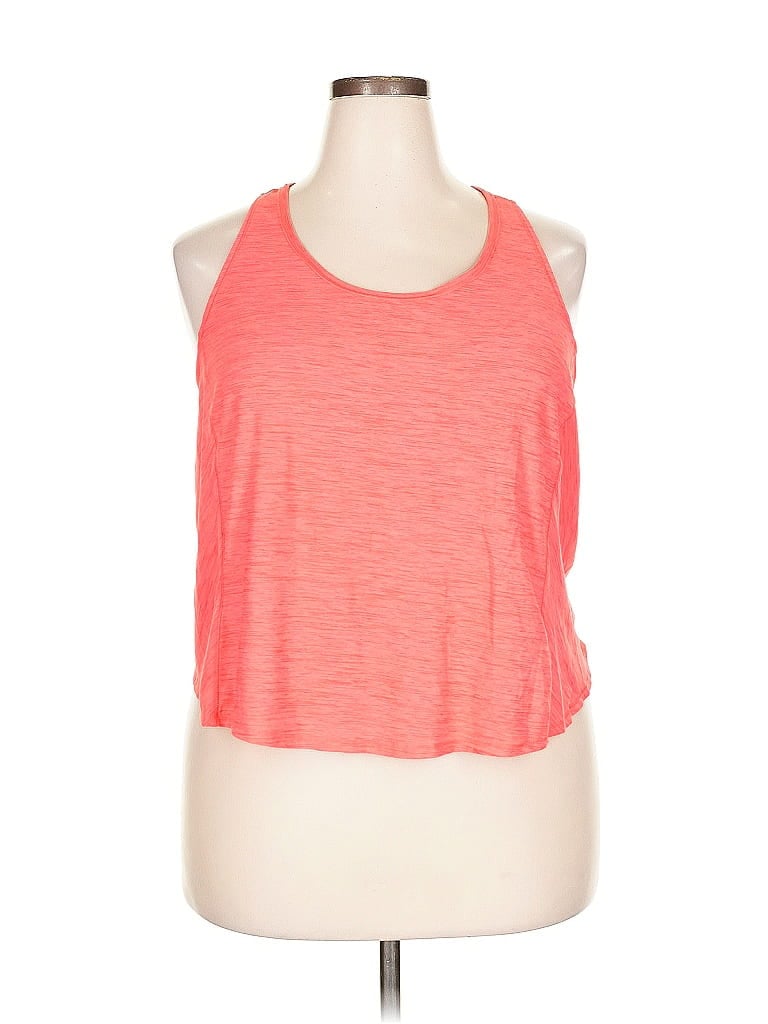 Pre-owned Active By Old Navy Tank Top Orange Halter Neckline Tops
