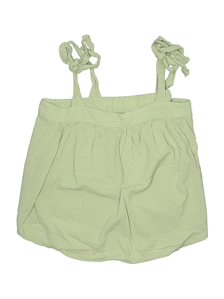 Pre-owned A.n.a. A New Approach Sleeveless Top Green Halter Neckline Tops