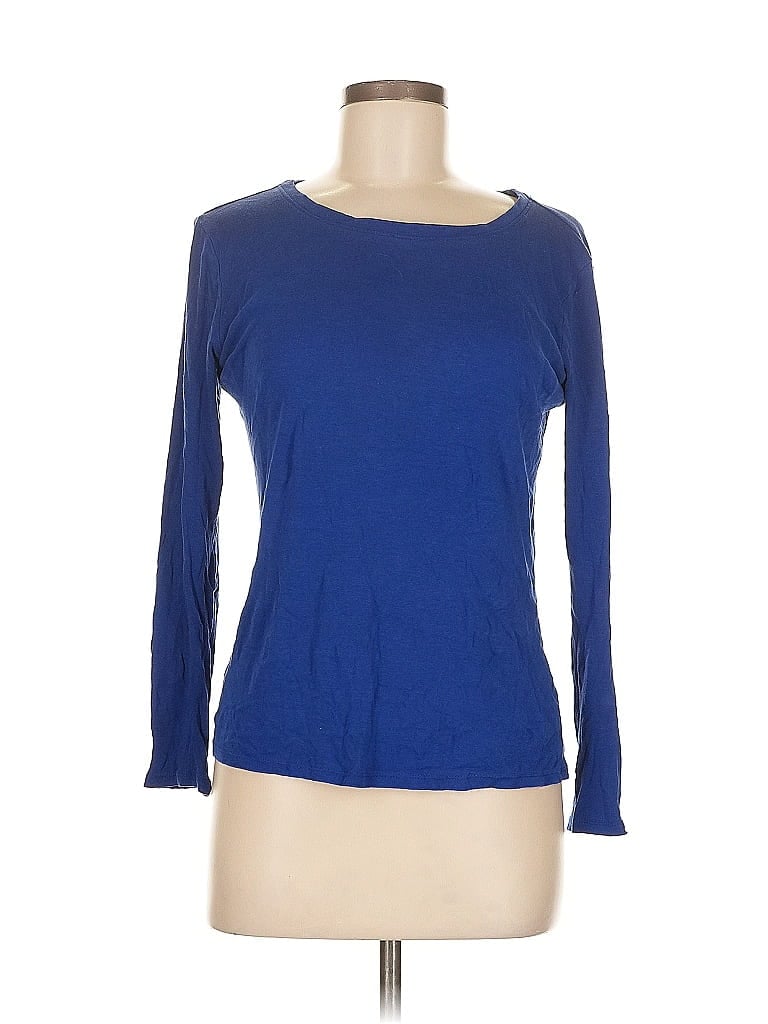 Pre-owned Daisy Fuentes 3/4 Sleeve T-shirt In Blue