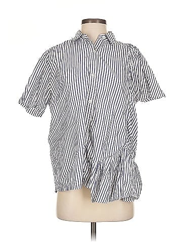 Clu Striped Ruffle Detail Shirt (view 1)