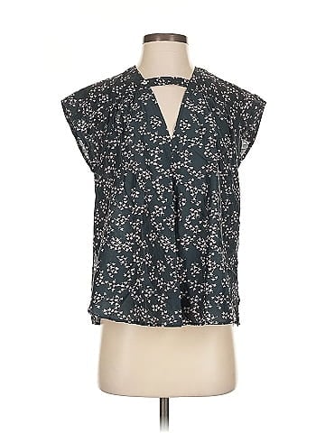 Current/Elliott The Short Sleeve Sky Blouse (view 1)