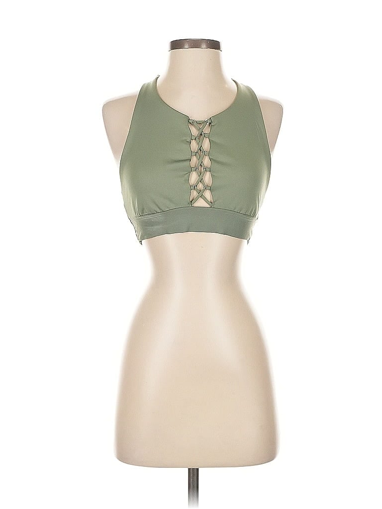 Pre-owned Victoria's Secret Pink Tank Top Green Halter Neckline Tops