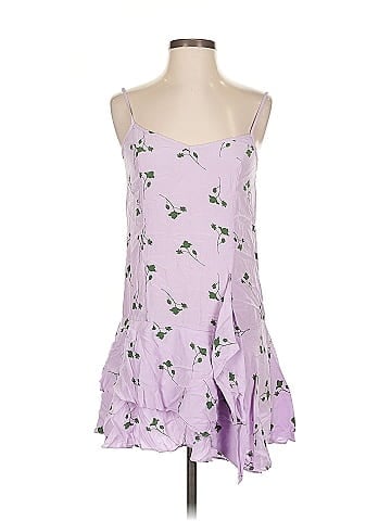 Thakoon Collective Purple Floral Slip Dress (view 1)