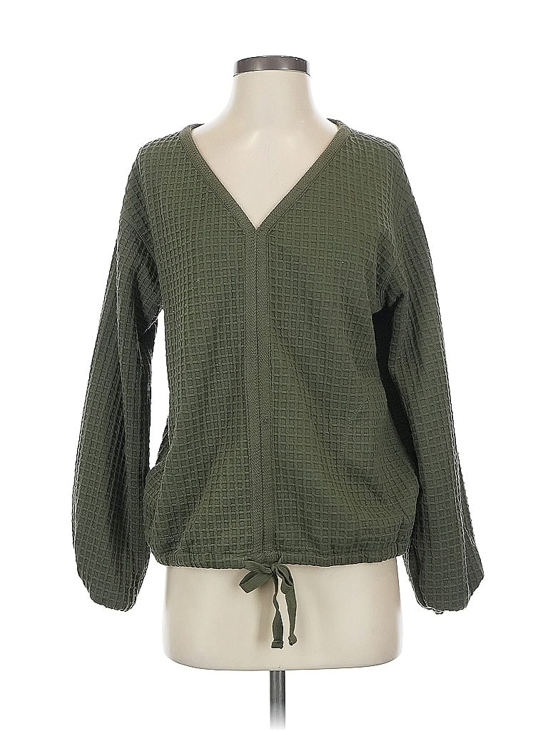 Pre-owned Max Studio Pullover Sweater In Green