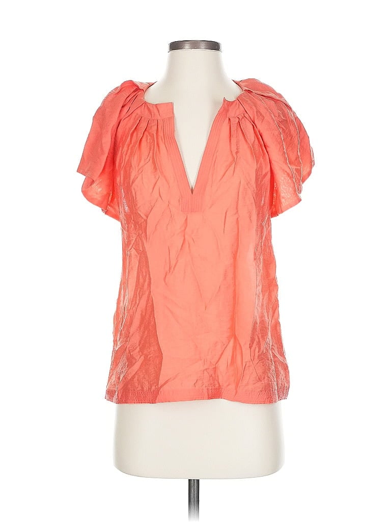 SOHO Pre-owned Tank Top Orange Plunge Neckline Tops