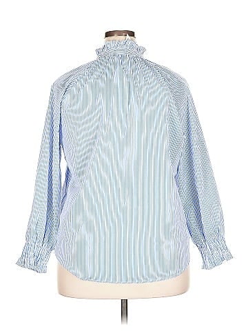 NY Collection 3/4 Sleeve Button-Down Shirt (view 2)