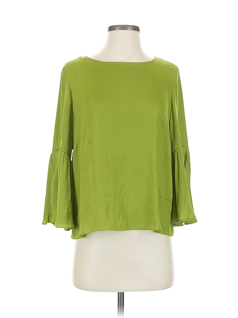 Pre-owned Vince Camuto 3/4 Sleeve Top Green Boatneck Tops