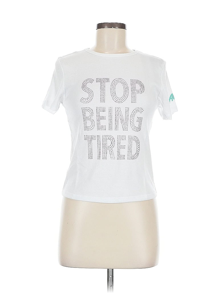 Pre-owned Assorted Brands Short Sleeve T-shirt In White