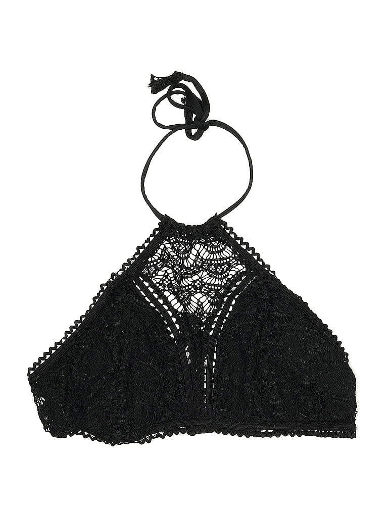 Pre-owned Becca Swimsuit Top Black Halter Neckline Swimwear