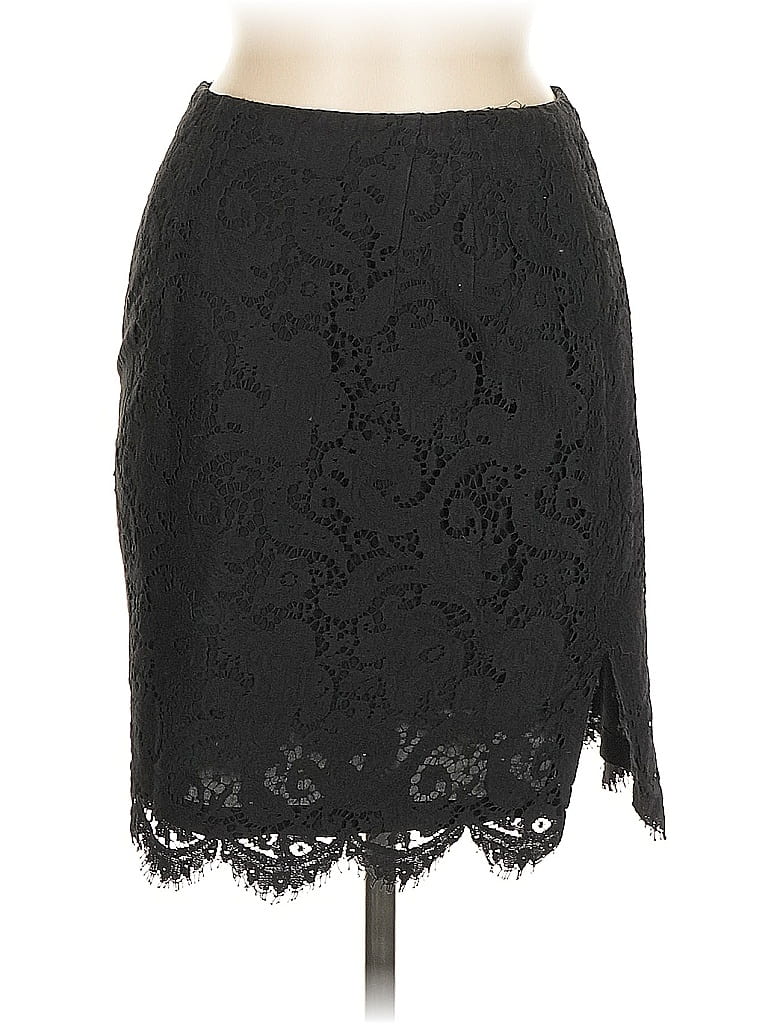 Pre-owned Linda Allard Ellen Tracy Formal Skirt In Black