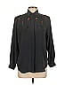 Notations 100% Polyester Black Long Sleeve Blouse Size 10 (petite) - photo 1