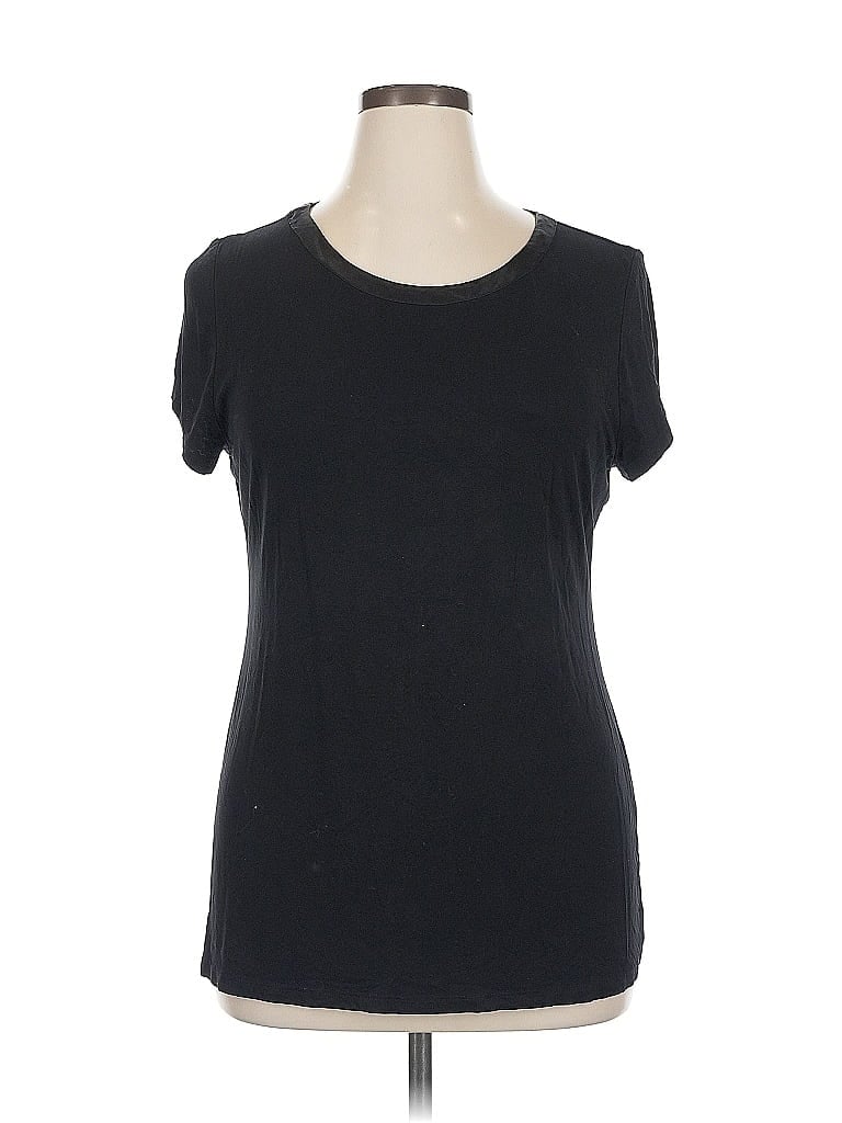 Pre-owned Alfani Short Sleeve T-shirt In Black