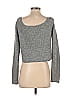 Express x Olivia Culpo Metallic Gray Pullover Sweater Size S - photo 2