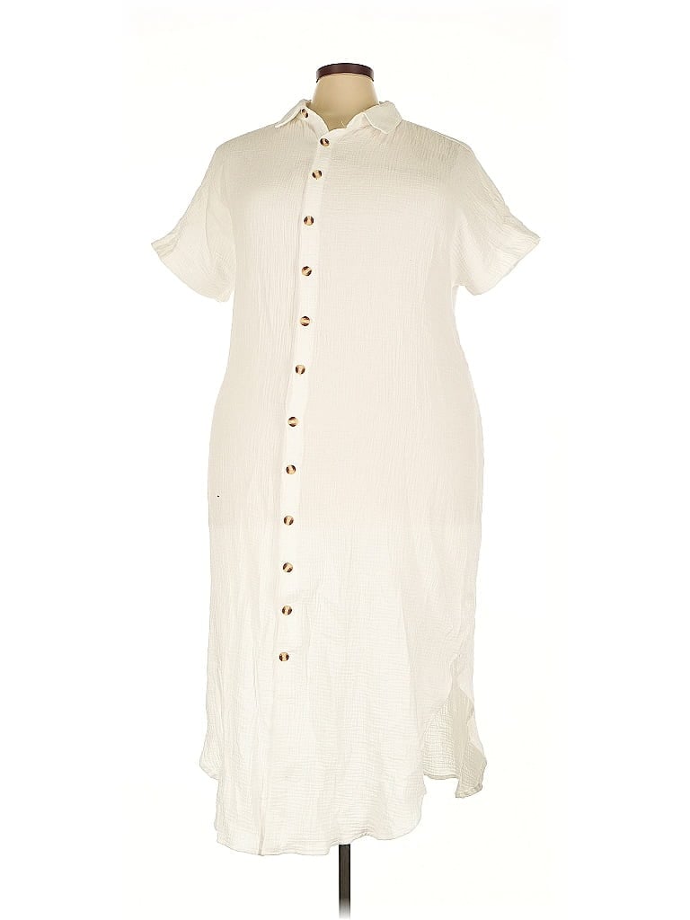 Pre-owned Unbranded Swimsuit Cover Up In White