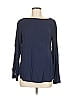 Gap 100% Rayon Blue Long Sleeve Blouse Size M - photo 1
