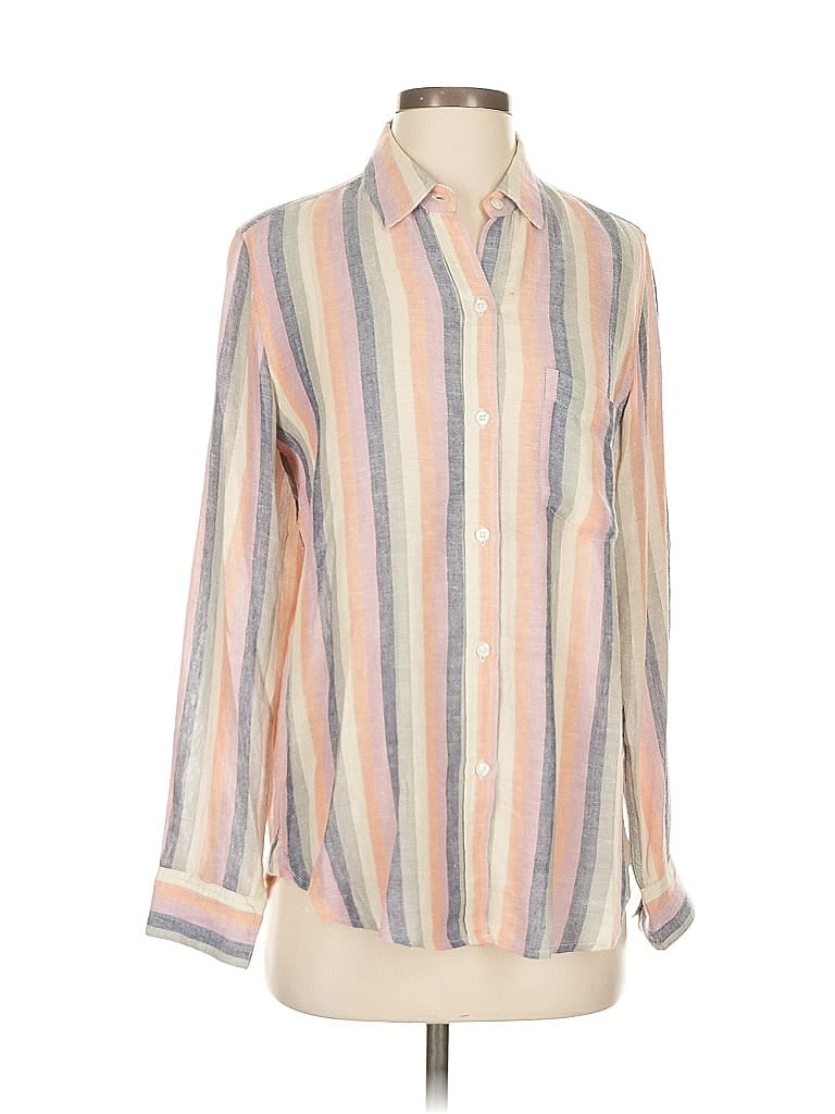 Pre-owned Rails Long Sleeve Button Down Shirt In White