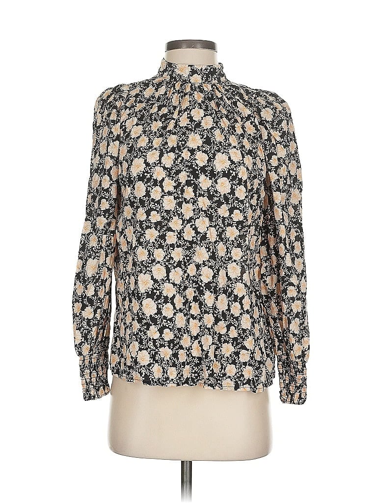 Pre-owned Who What Wear Long Sleeve Blouse In White