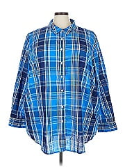 Woman Within 3/4 Sleeve Button Down Shirt