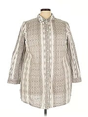 Roaman's 3/4 Sleeve Button Down Shirt