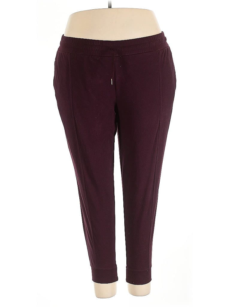 Pre-owned Mondetta Active Pants In Burgundy