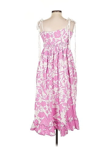 Peter Som Pink Floral Midi Dress (view 2)
