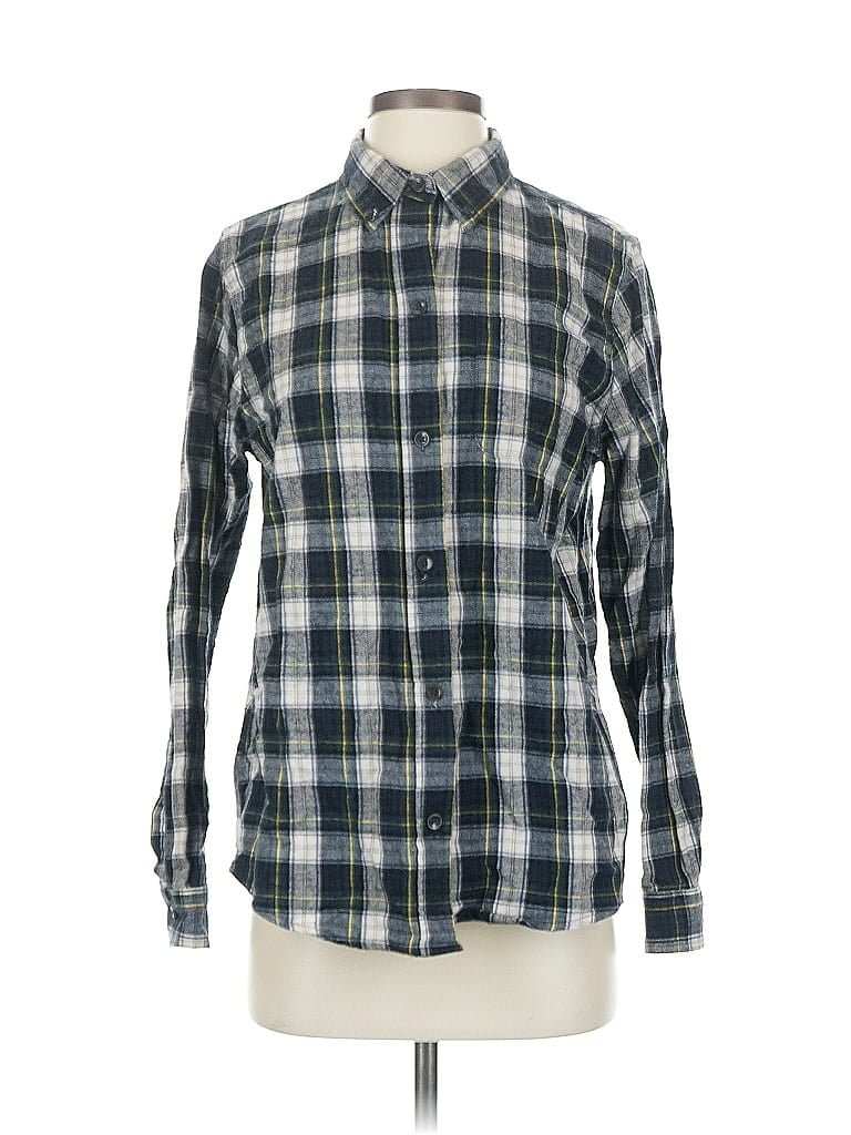 Pre-owned L.l.bean Long Sleeve Polo Shirt In Blue