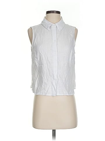 Express Sleeveless Button-Down Shirt (view 1)