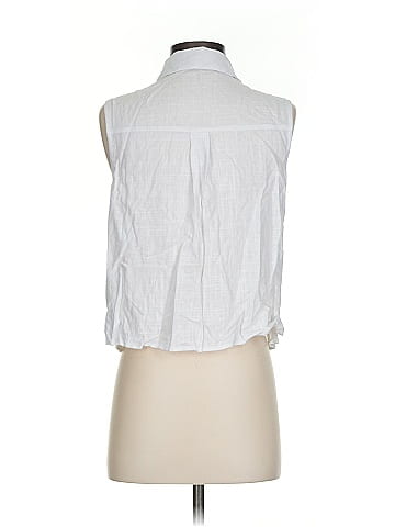 Express Sleeveless Button-Down Shirt (view 2)