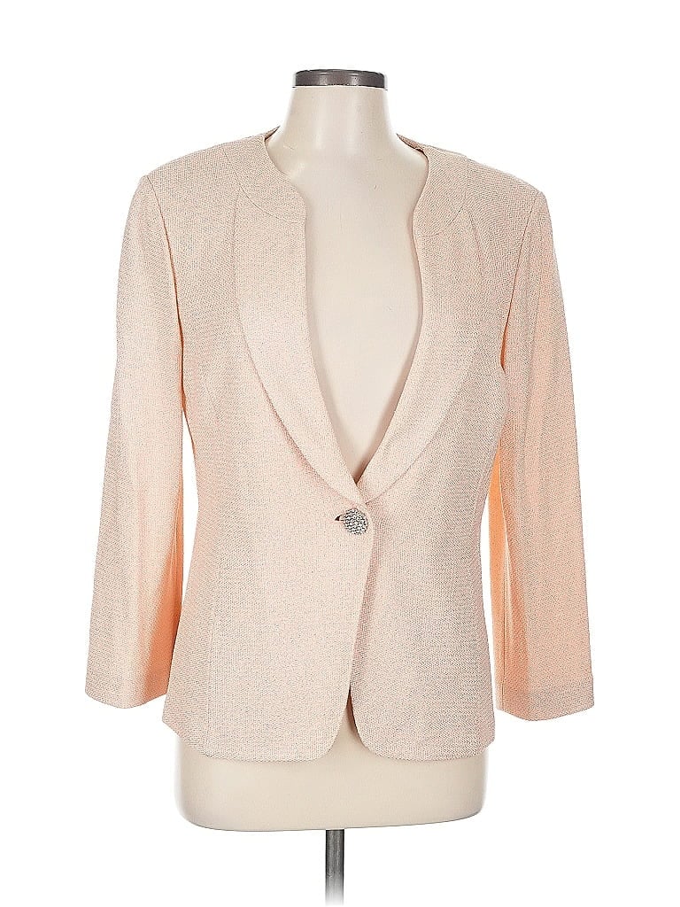 Pre-owned St. John Couture Blazer Jacket In White