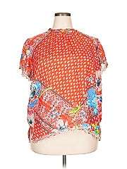 Johnny Was Short Sleeve Silk Top