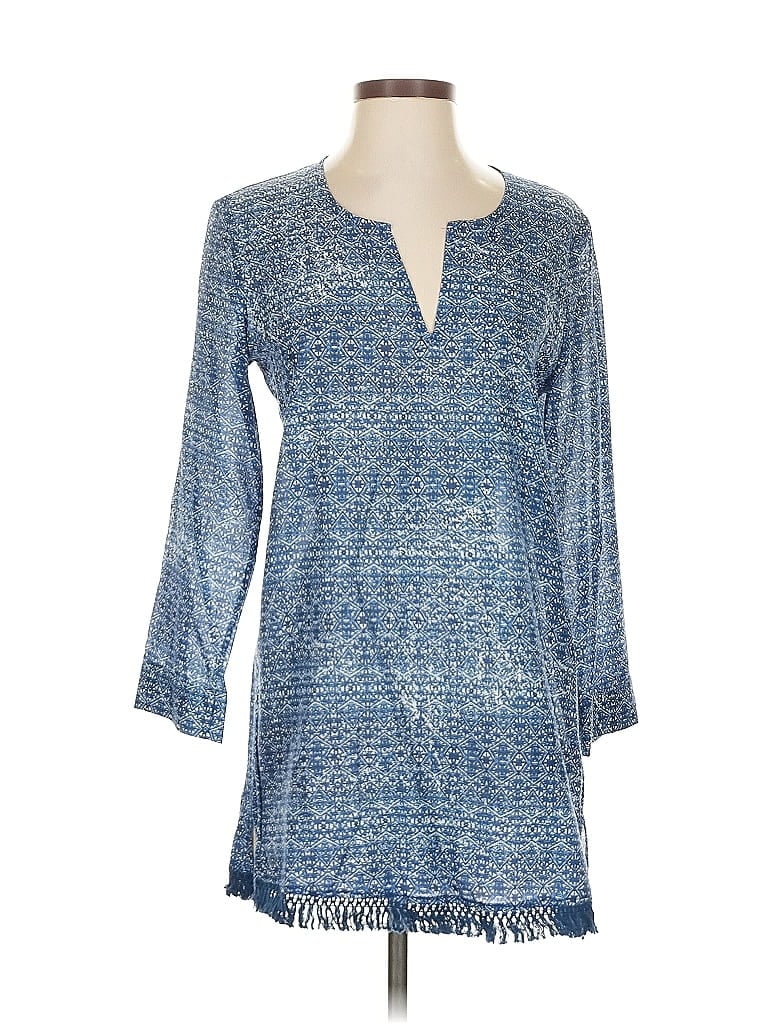 Pre-owned Massimo Dutti 3/4 Sleeve Blouse In Blue