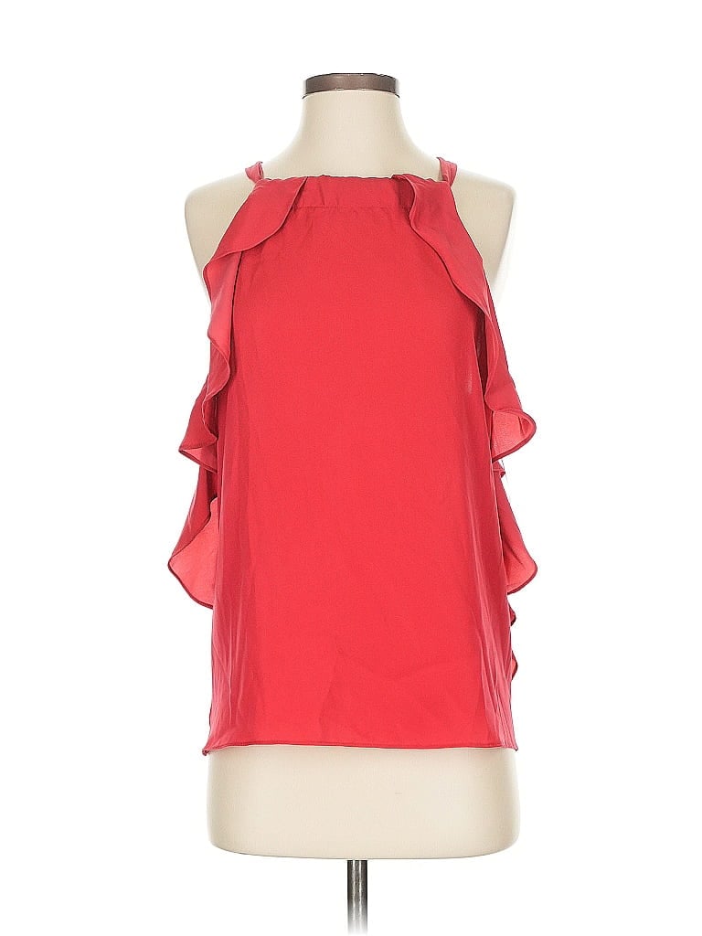 Pre-owned Max Studio Sleeveless Blouse In Red