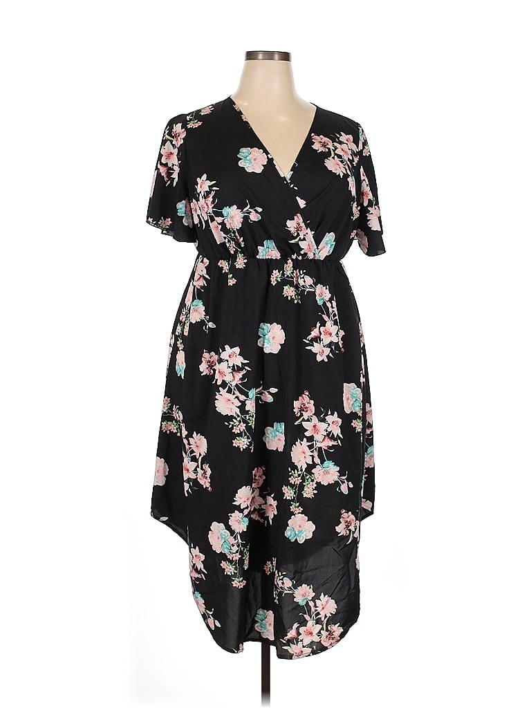 Pre-owned Shein Curve Casual Dress In Black