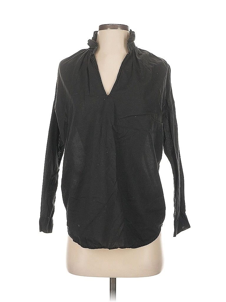 Pre-owned A Shirt Thing Long Sleeve Blouse In Black