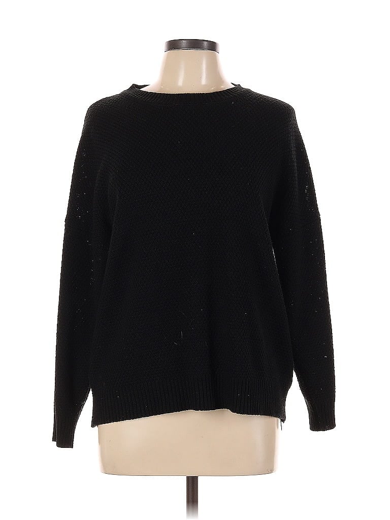 Pre-owned Zenana Pullover Sweater In Black