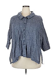 Flax 3/4 Sleeve Button Down Shirt