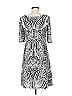 Muse Graphic Silver Cocktail Dress Size 6 - photo 2