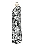 Muse Graphic Silver Cocktail Dress Size 6 - photo 5
